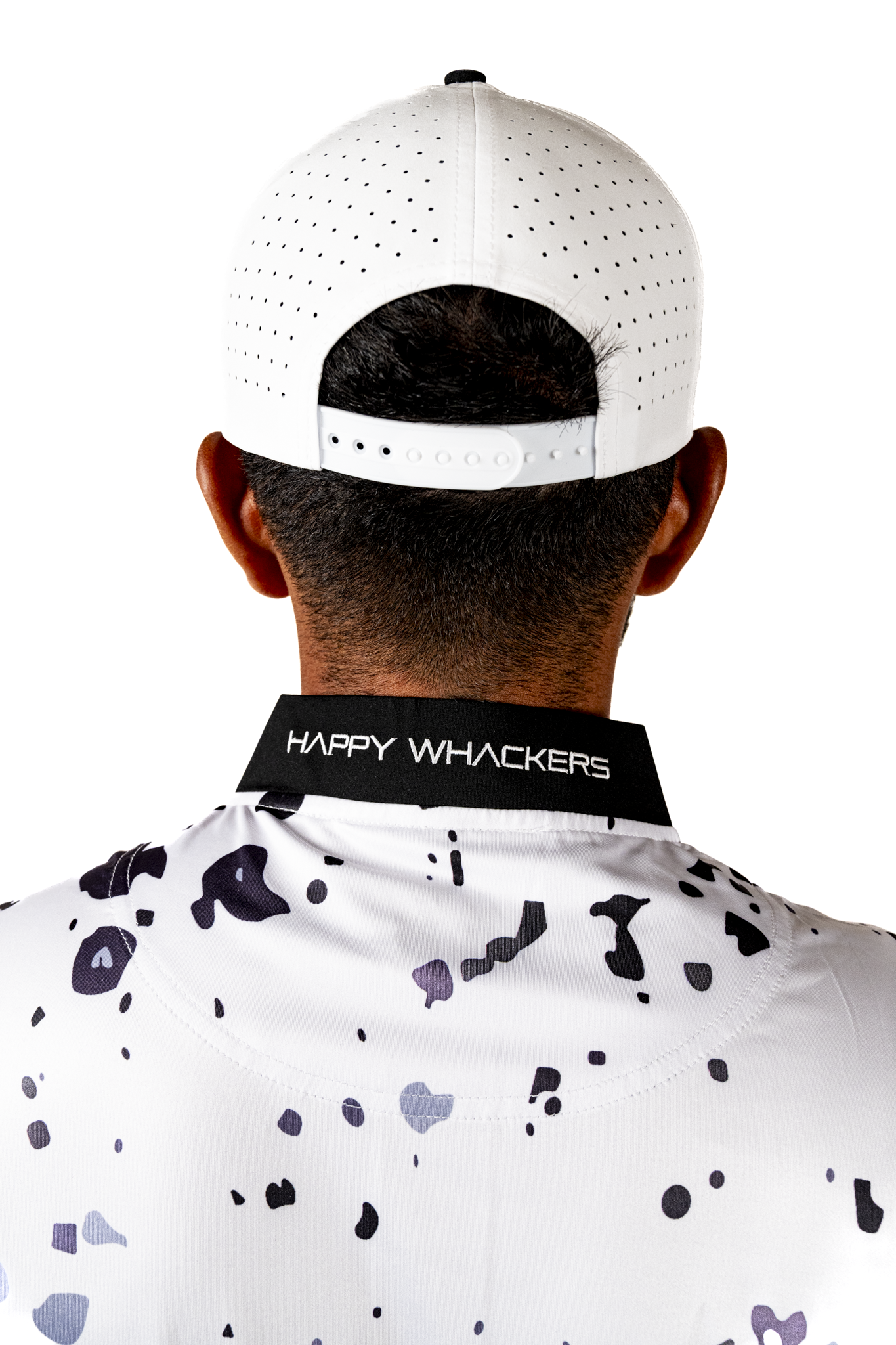 White Mock Neck Polo