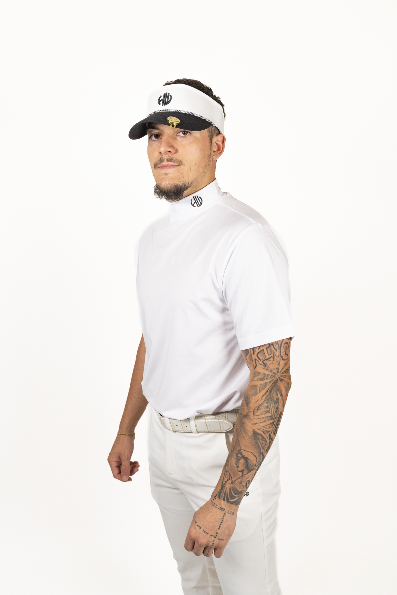 White Mock Neck Shirt
