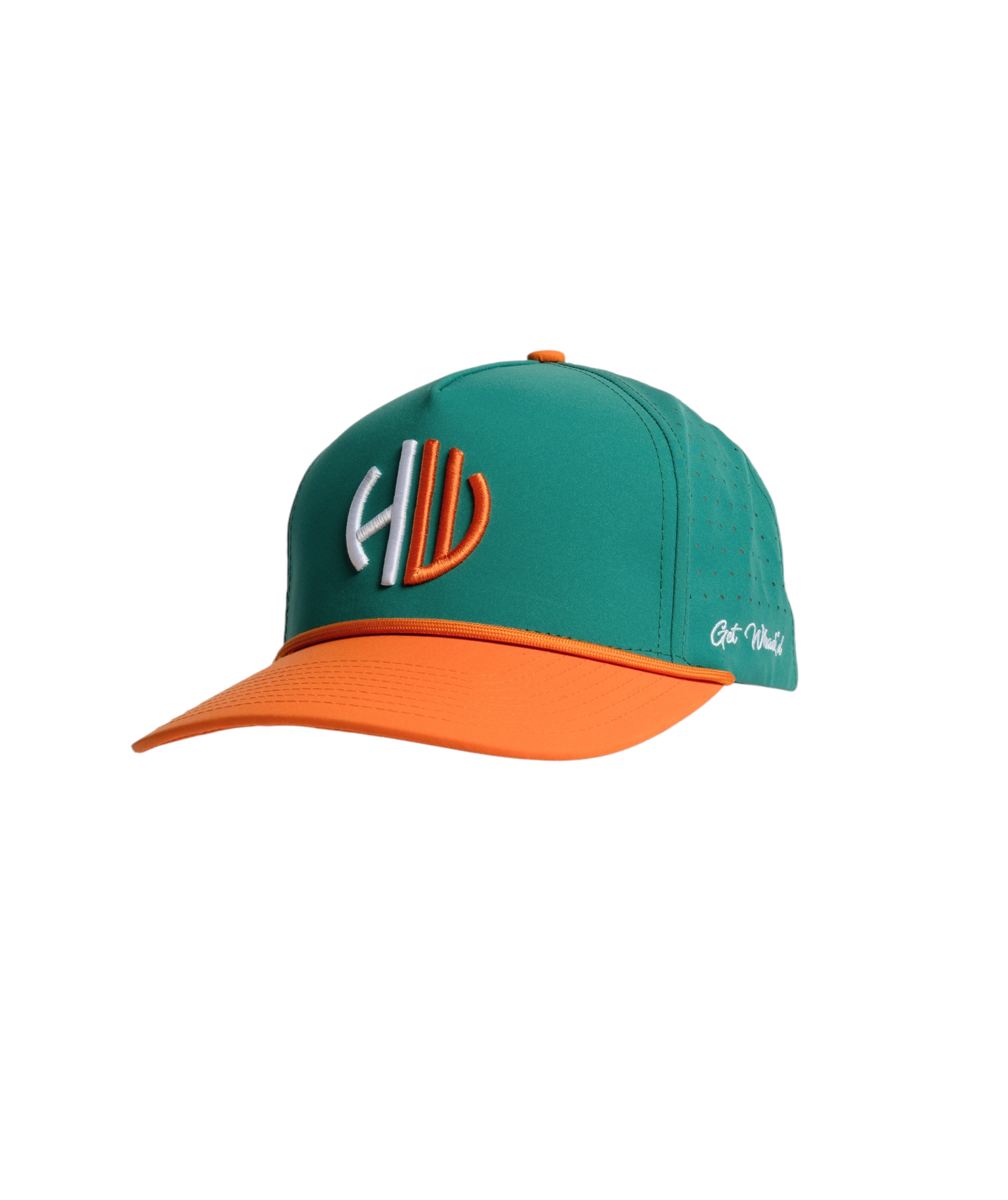 Aqua and Orange Miami Edition Hat | Happy Whackers