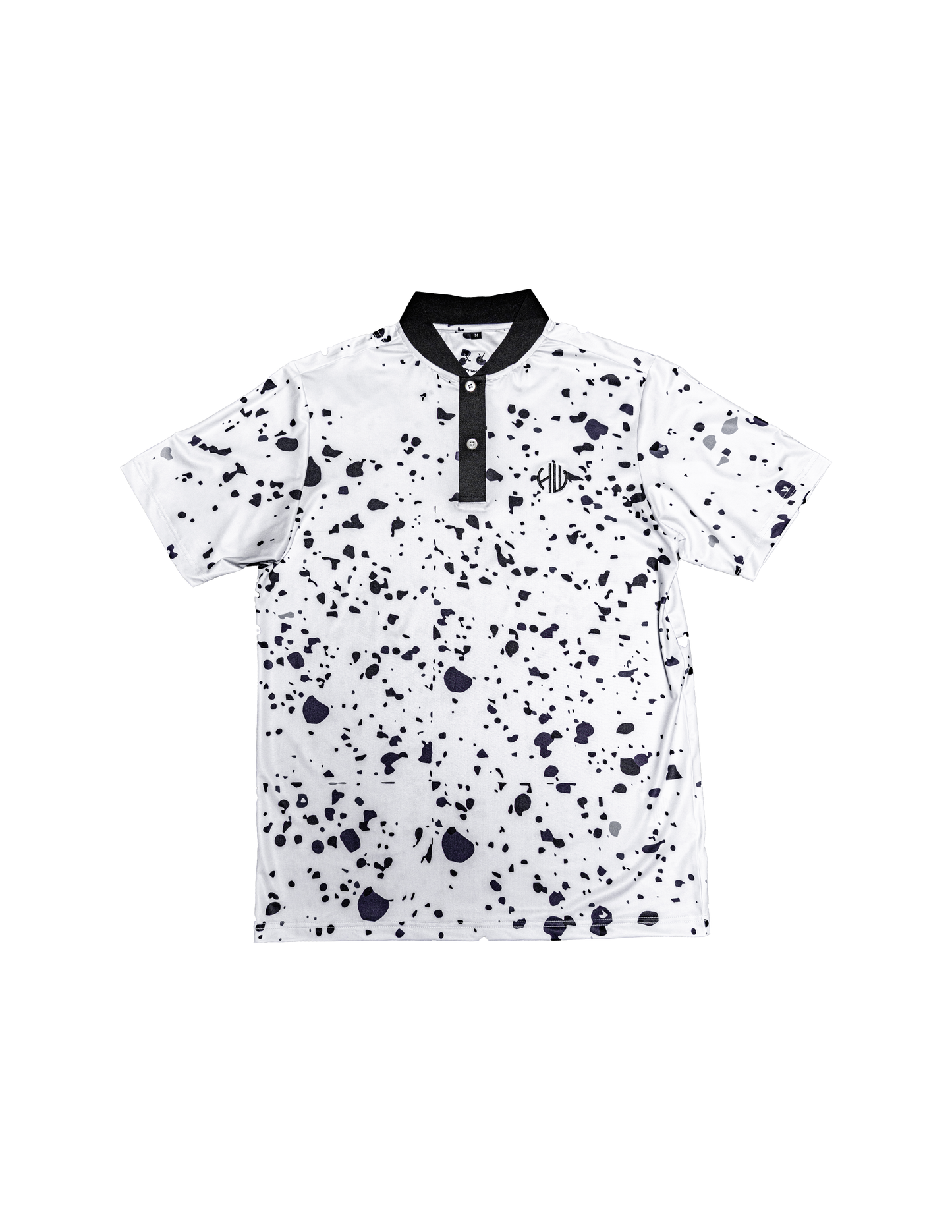 White Mock Neck Polo
