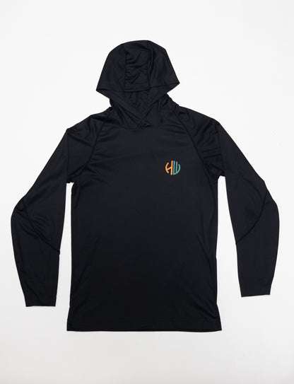Green and Orange Performance Hoodie | Happy Whackers