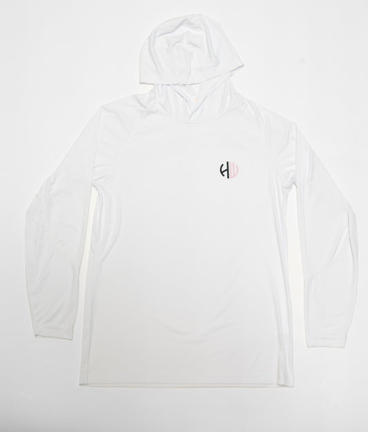 White Pink and Black Performance Hoodie | Happy Whackers