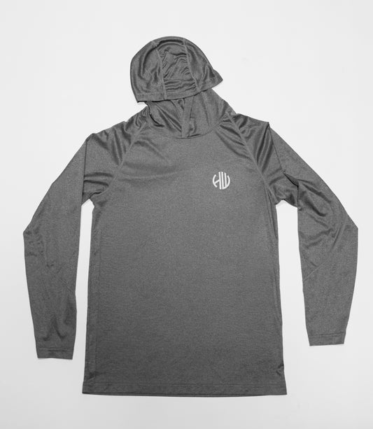 Cool Grey Performance Hoodie | Happy Whackers