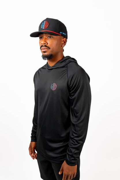 Blue and Red Performance Hoodie | Happy Whackers