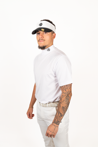 White Mock Neck Shirt