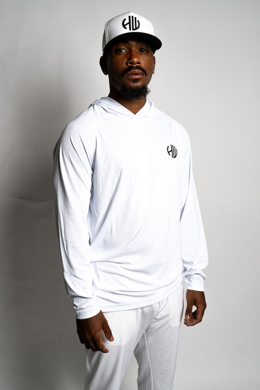 White Performance Hoodie | Happy Whackers
