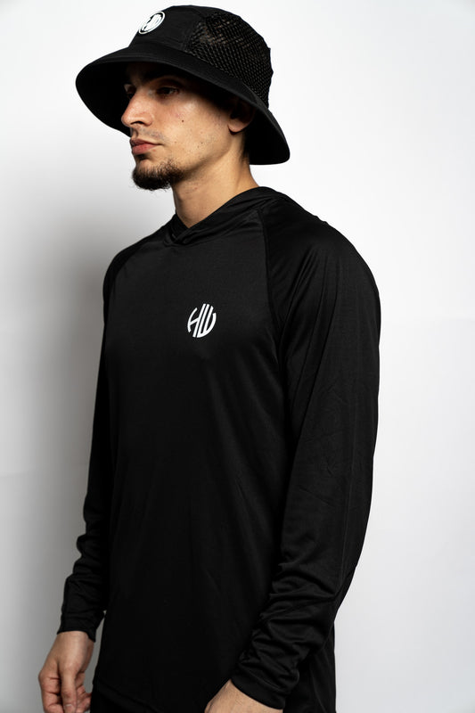 Black Performance Hoodie | Happy Whackers