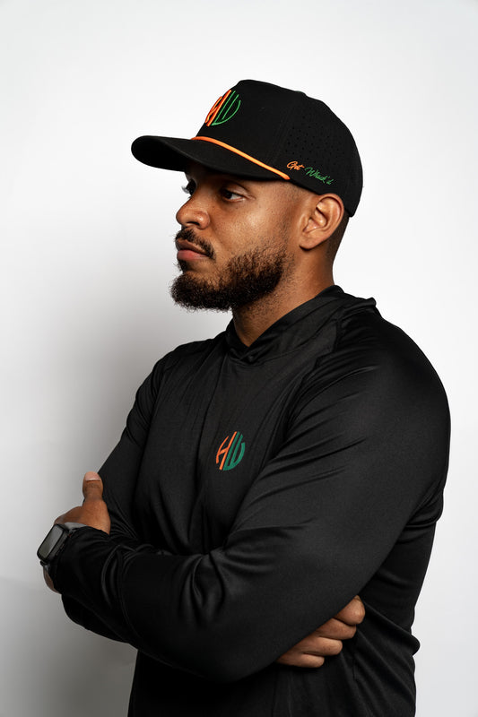 Green and Orange Performance Hoodie | Happy Whackers