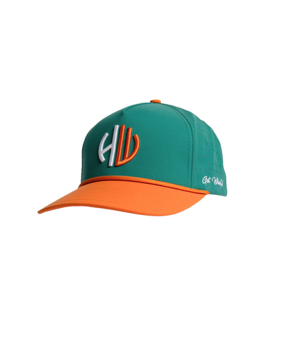 Aqua and Orange Miami Edition Hat | Happy Whackers