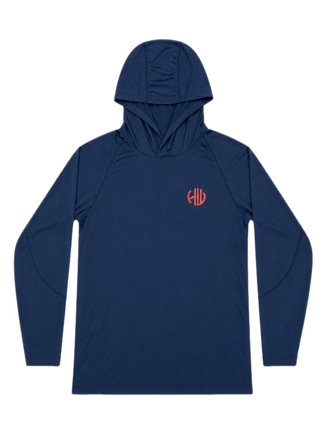 Navy Blue and Red Performance Hoodie | Happy Whackers