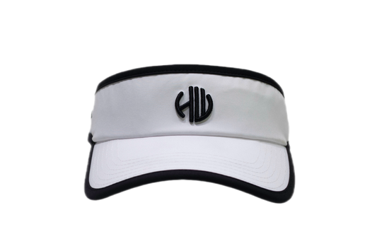 White Performance Visor Hat | Happy Whackers
