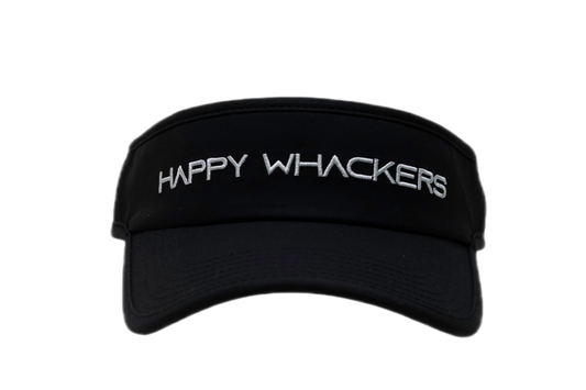 Black Performance Visor Hat | Happy Whackers
