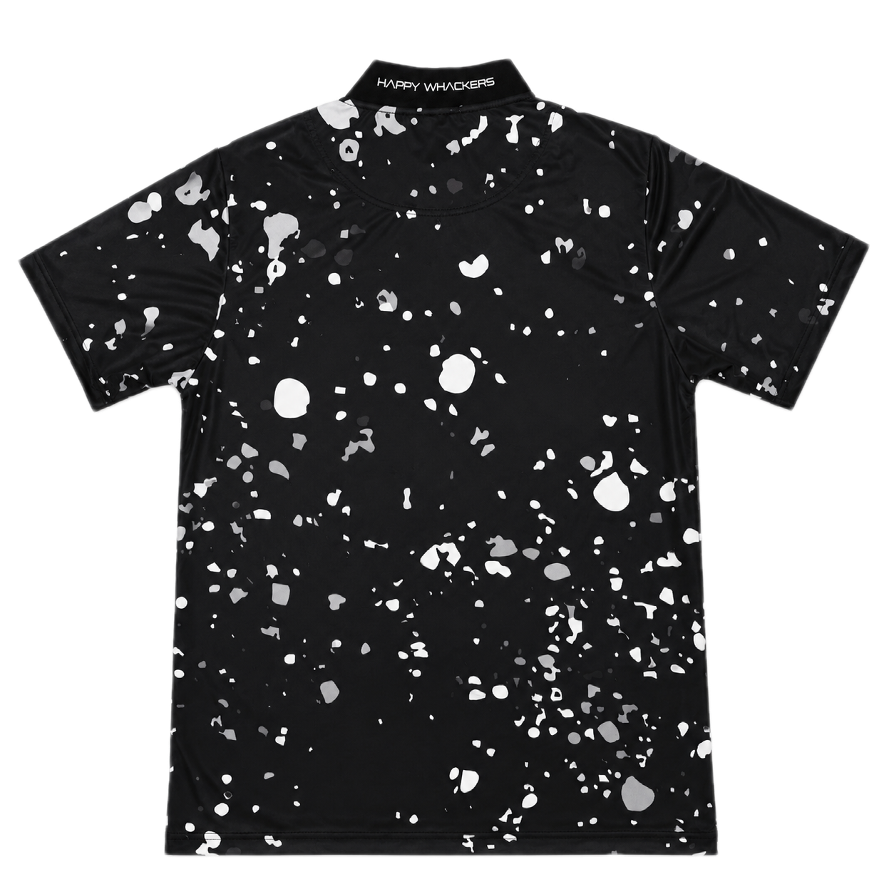 Mock Neck – Black Performance Golf Polo | Happy Whackers