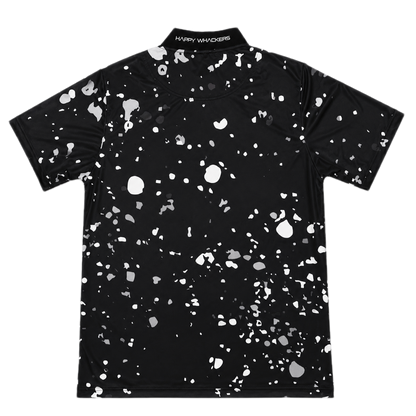 Mock Neck – Black Performance Golf Polo | Happy Whackers